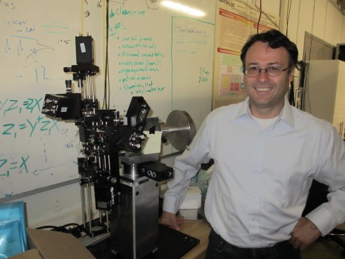 Thomas Jennewein and his quantum receiver, which will soon hit the streets of Waterloo