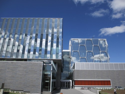 The Mike and Ophelia Lazaridis Quantum-Nano Centre is home to Waterloo's Institute for Quantum Computing