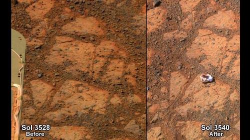 Rock on the surface of Mars