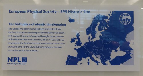 EPS Historic Site plaque at the National Physical Laboratory