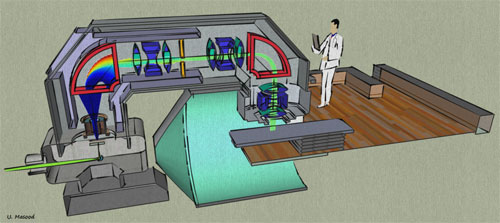 Drawing of the proposed proton-therapy facility