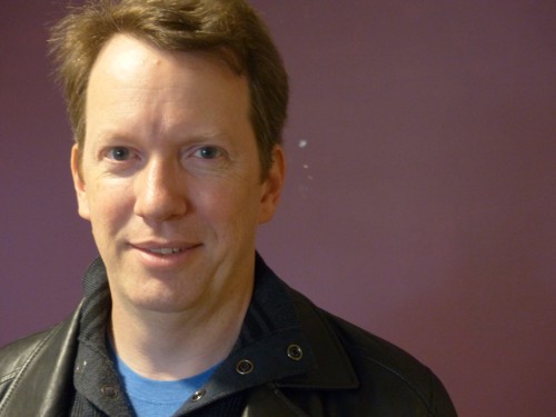 Photograph of Caltech cosmologist Sean Carroll at the Cheltenham Science Festival in 2014