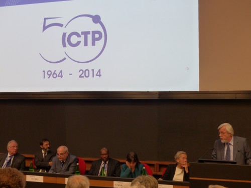 Photo of opening session at ICTP 50th-anniversary meeting