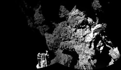 The view from Philae’s final landing spot