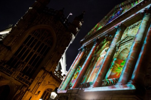 Lighting up: an illuminated building in Bath (Courtesy: Chris Wakefield/Crescent Photography)