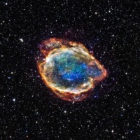 Supernovae secrets: Chandra image of G299 -- a Type 1A supernova remnant.  (Courtesy: NASA/CXC/U.Texas) 