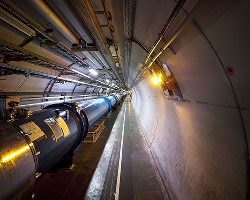 Gravity's pull: could the LHC be used as a giant rain gauge? (Courtesy: CERN)