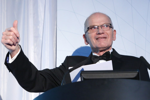 Thumbs up - IOP president Roy Sambles at the IOP awards dinner in London on 29 November 2016
