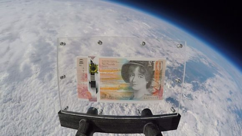 Tenner, nine, eight...: Mary Sommerville has lifted off (Courtesy: RBS)