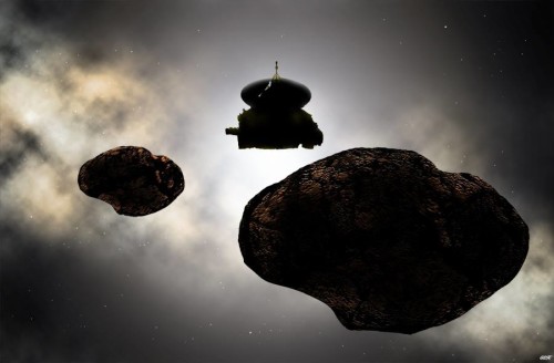 Double act: artist's impression of the (486958) 2014 MU69 flyby (Courtesy: NASA/Johns Hopkins University Applied Physics Laboratory/Southwest Research Institute/Carlos Hernandez)