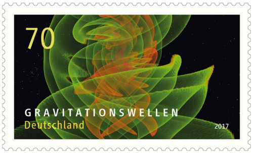 Cosmic delivery: German stamp commemorates gravitational waves (Courtesy: German Federal Ministry of Finance)