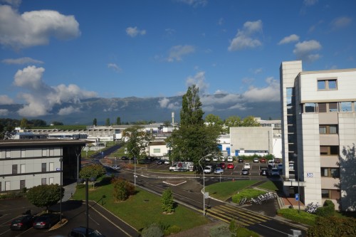 Photo of CERN as seen by Robert P Crease from his bedroom windown in September 2014