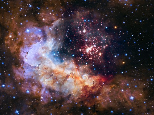 Hubble's official 25 anniversary image of the Westerlund 2 cluster. 
