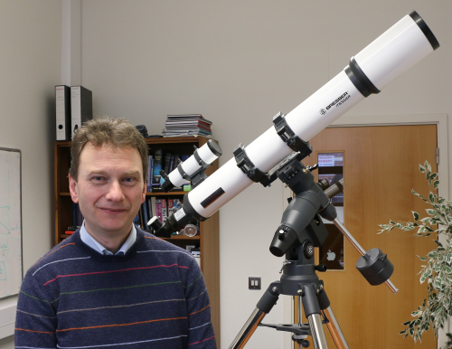 Alan Fitzsimmons and his telescope