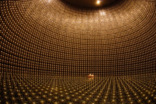 Deep trap: Inside the Super-Kamiokande neutrino detector (Courtsey: T2K collaboration)