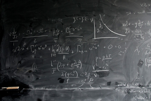 A blackboard at the Perimeter Institute for Theoretical Physics in Waterloo, Canada