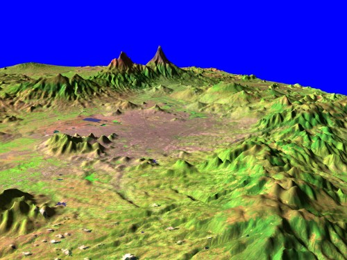 Landsat image of Mexico City region