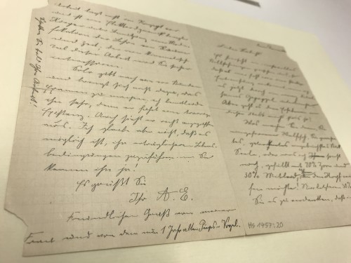 A letter from Einstein to Habicht in 1905